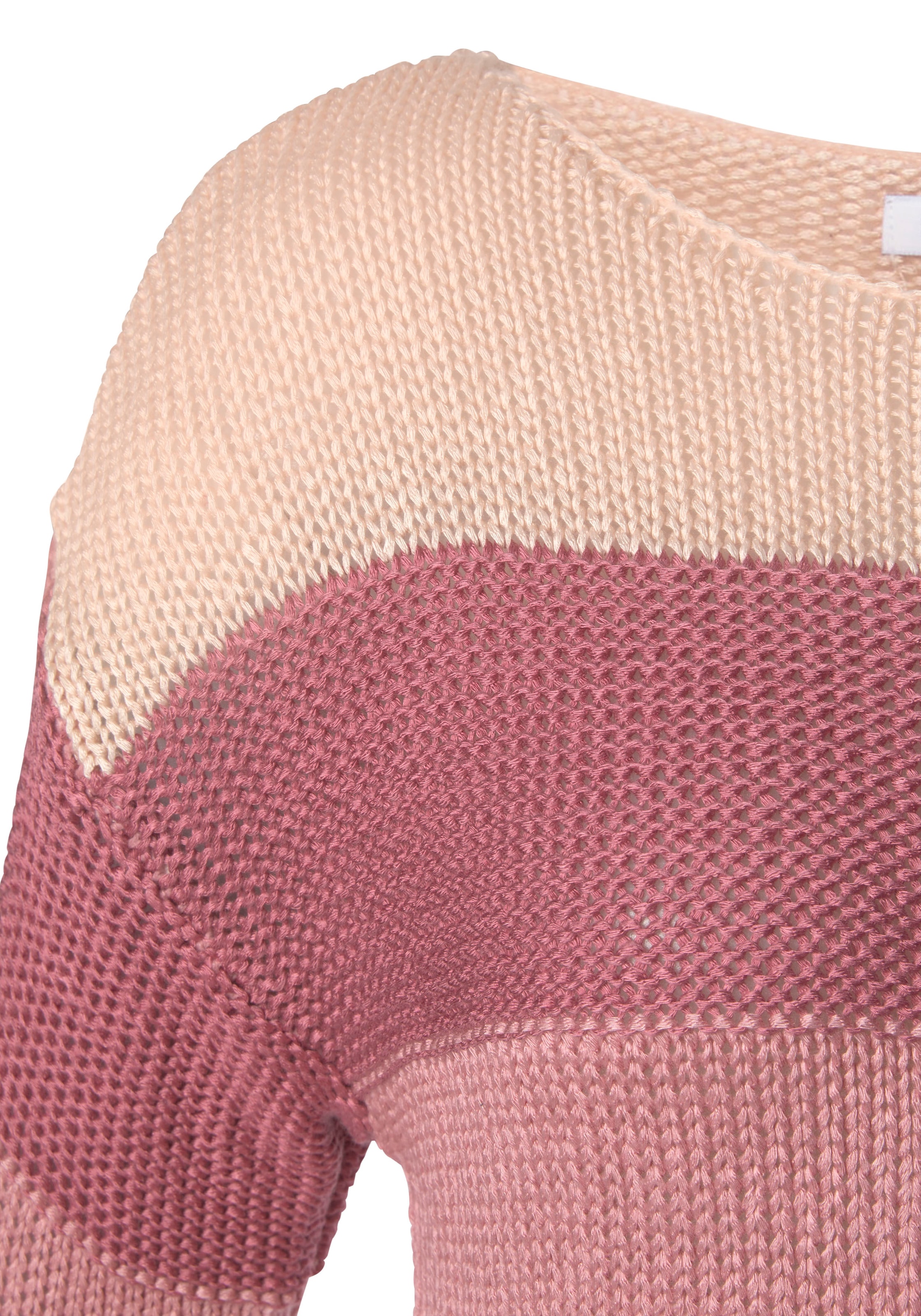 LASCANA Streifenpullover , mit überschnittenen Schultern, Strickpullover, figurumspielend