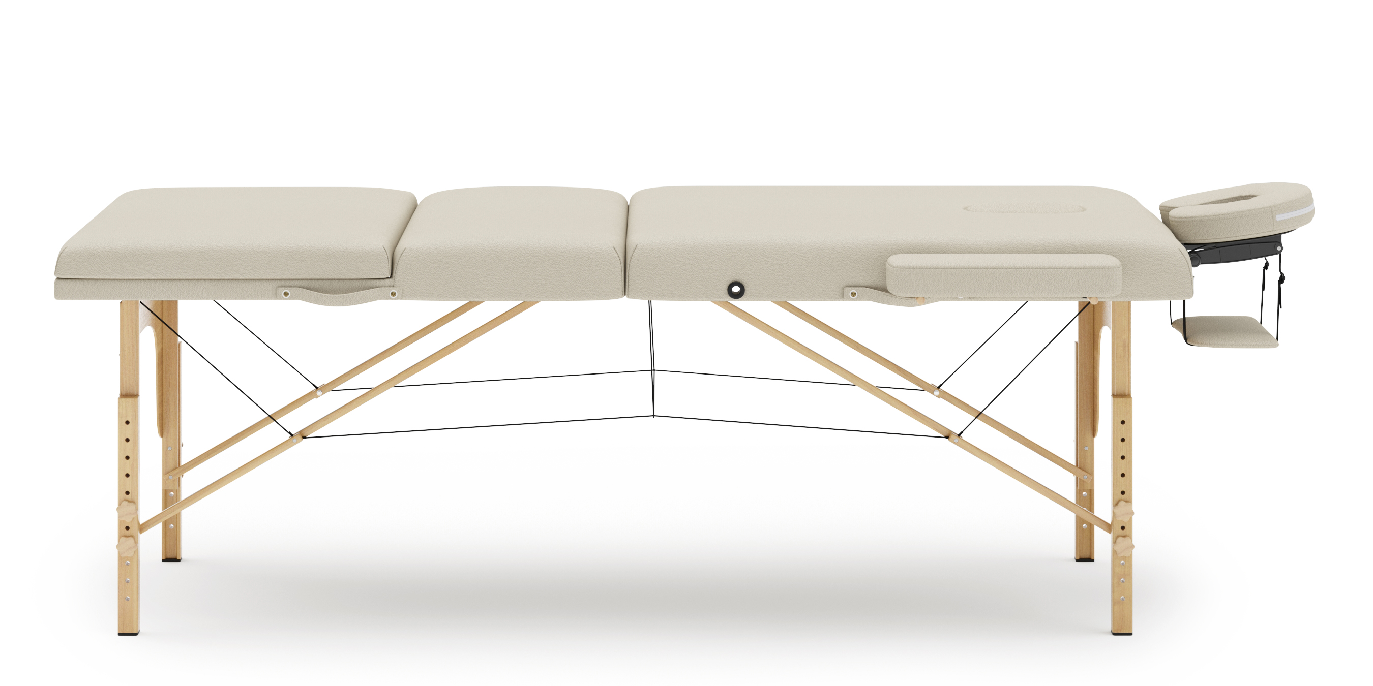 Massageliege 3-Zonen beige