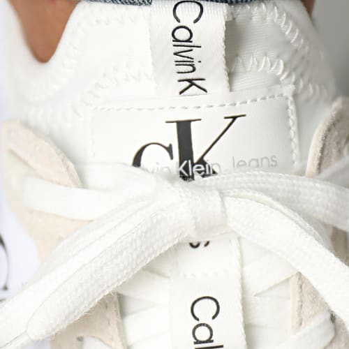 Baskets Runner Sock Laceup Ny-Lth 0553 Bright White Creamy White Black
