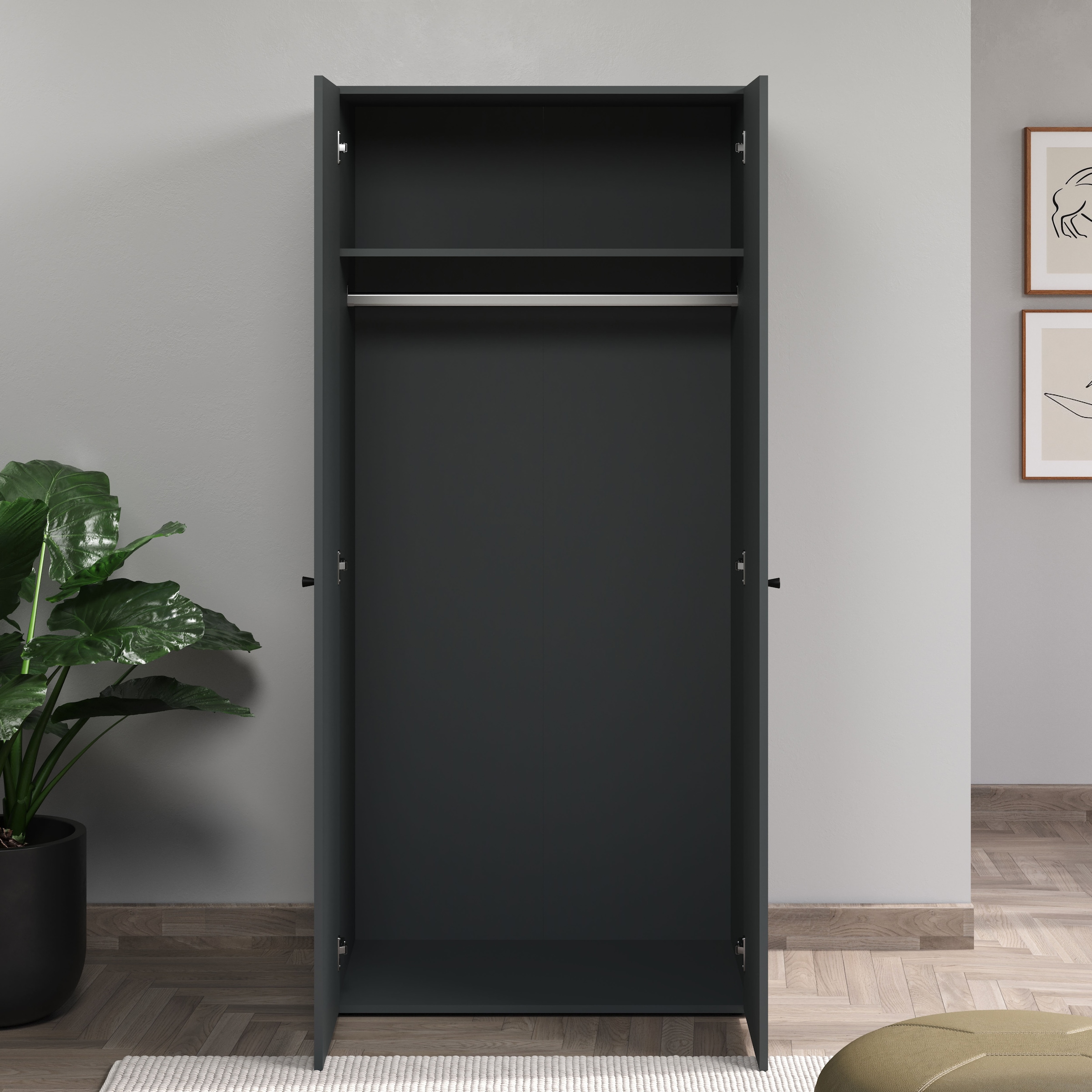 INOSIGN Kleiderschrank »Jersey Schlafzimmerschrank Garderobe Bestseller Schrank« Multischrank Wäscheschrank Hochschrank,  Drehtürenschrank mit modernen Griffen Otto´s Choice