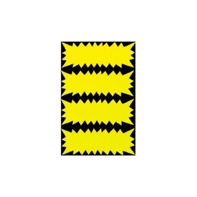 Apli Agipa - 400 cartons flash fluo - jaune - 3,5 x 9 cm