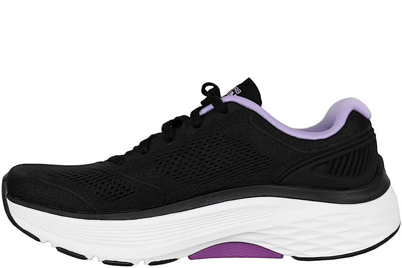 SKECHERS MAX CUSHIONING ARCH FIT BLACK PURPLE SNEAKERS