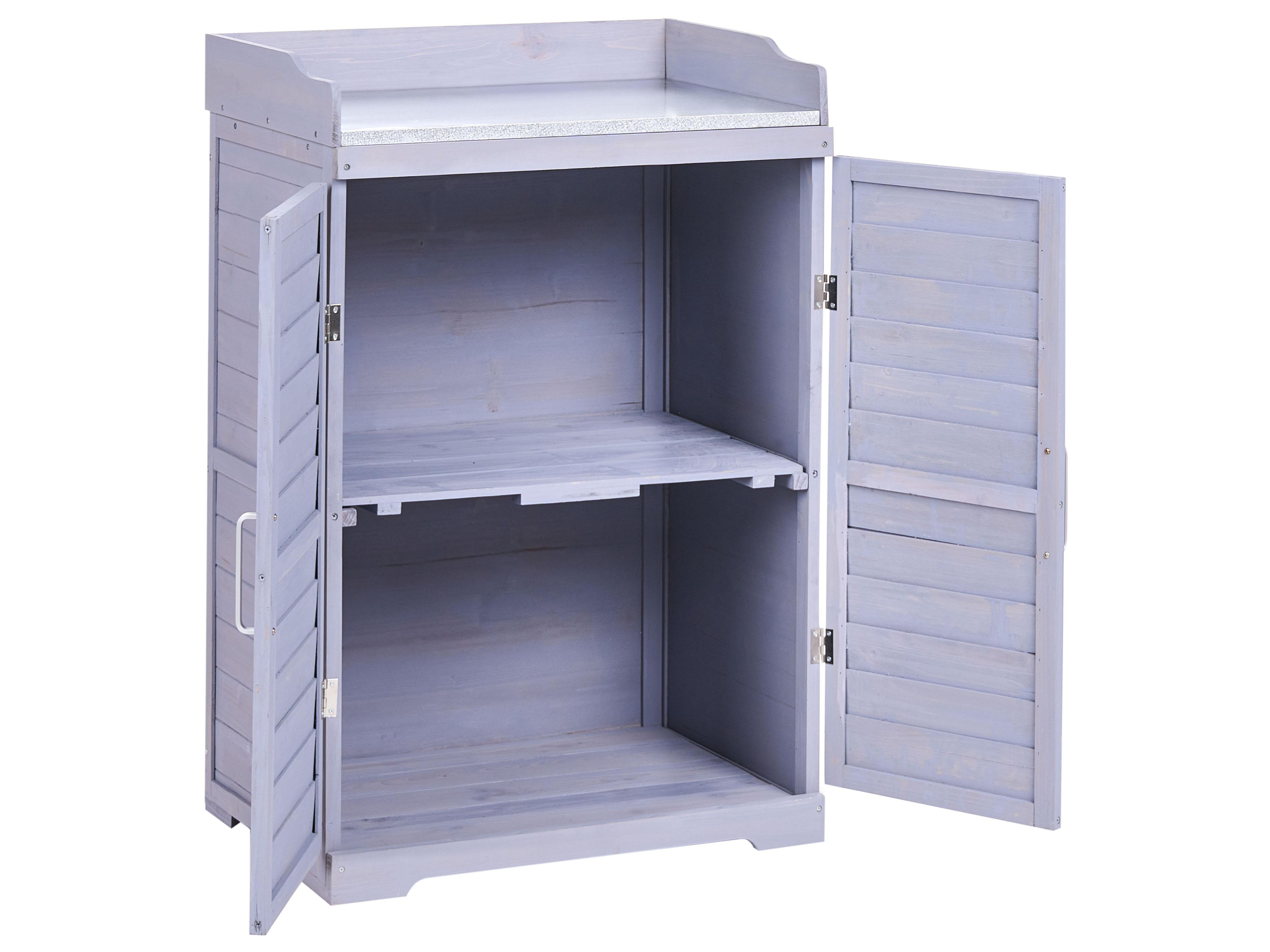 Oppottafel TEREVILLE Dennenhout 67 cm 45 cm Grijs