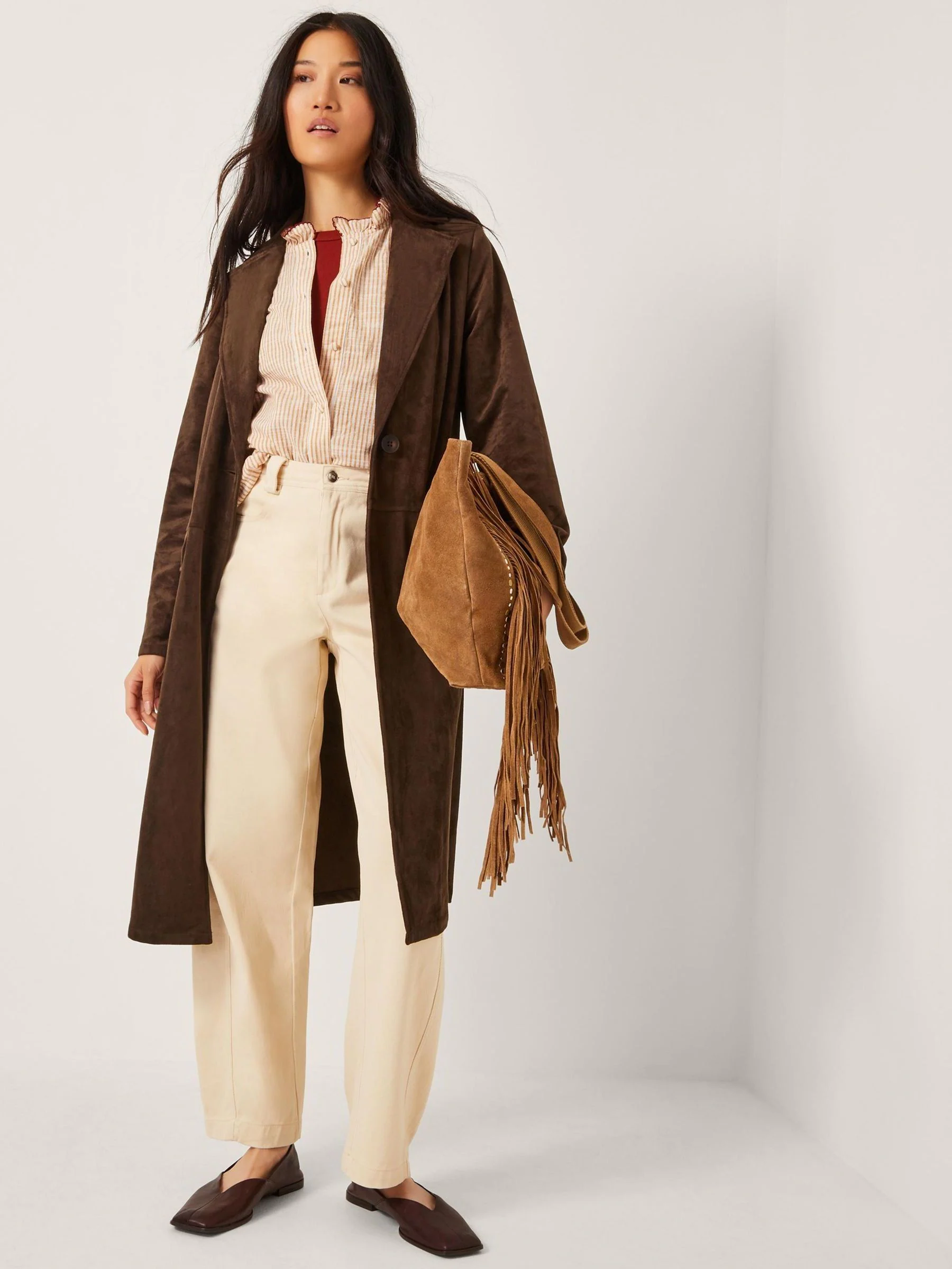 Monsoon Tove trenchcoat van imitatiesuède