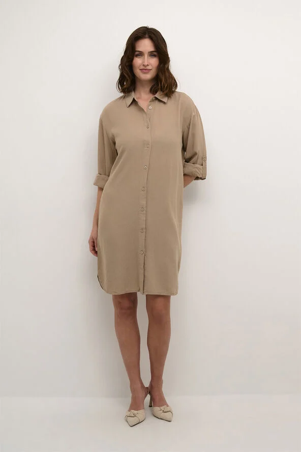 Kaffe KAmilia Shirt Dress Chinchilla