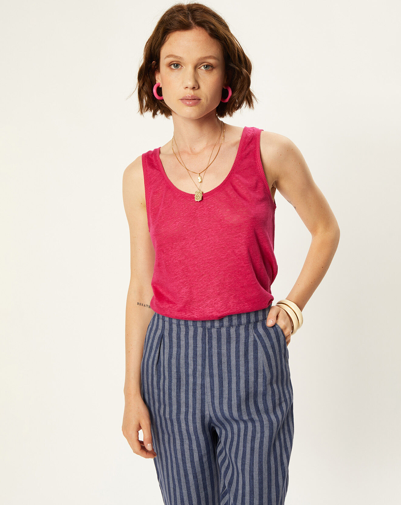 Harris Wilson T-Shirt 100% Lin Jeson hortensia