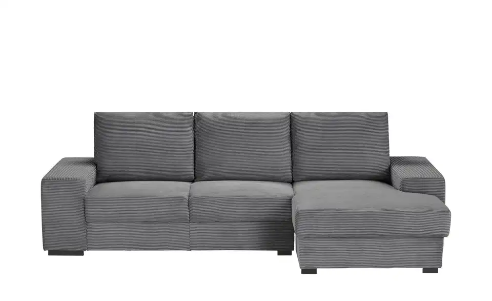 Ecksofa Rome Anthrazit rechts Cordstoff