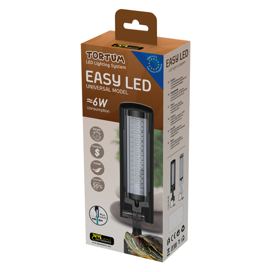 Eclairage terrarium tortue Easy led modèle universel 6w Noir