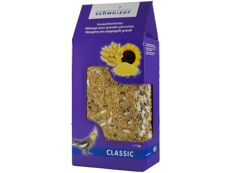 Eric Schweizer Ziervogelfutter Grosssittichfutter, 1 kg Hauptfutter für Grosssittiche