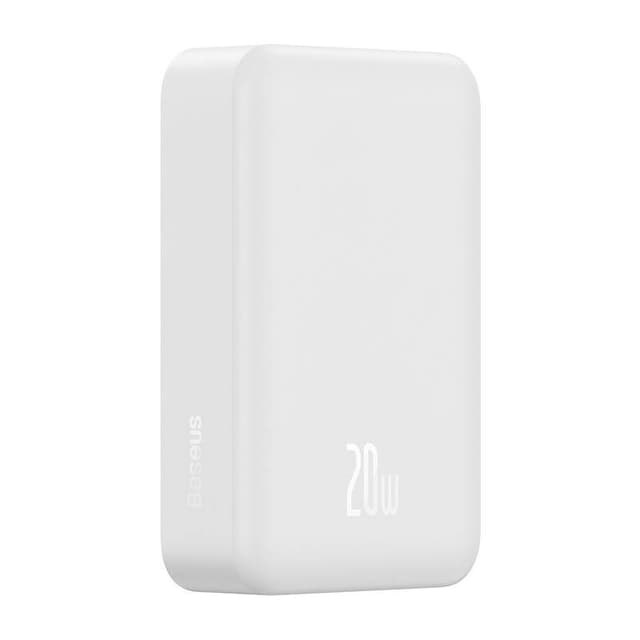 Powerbank Baseus Magnetic Mini 20000mAh, USB-C 20W MagSafe (hvid)