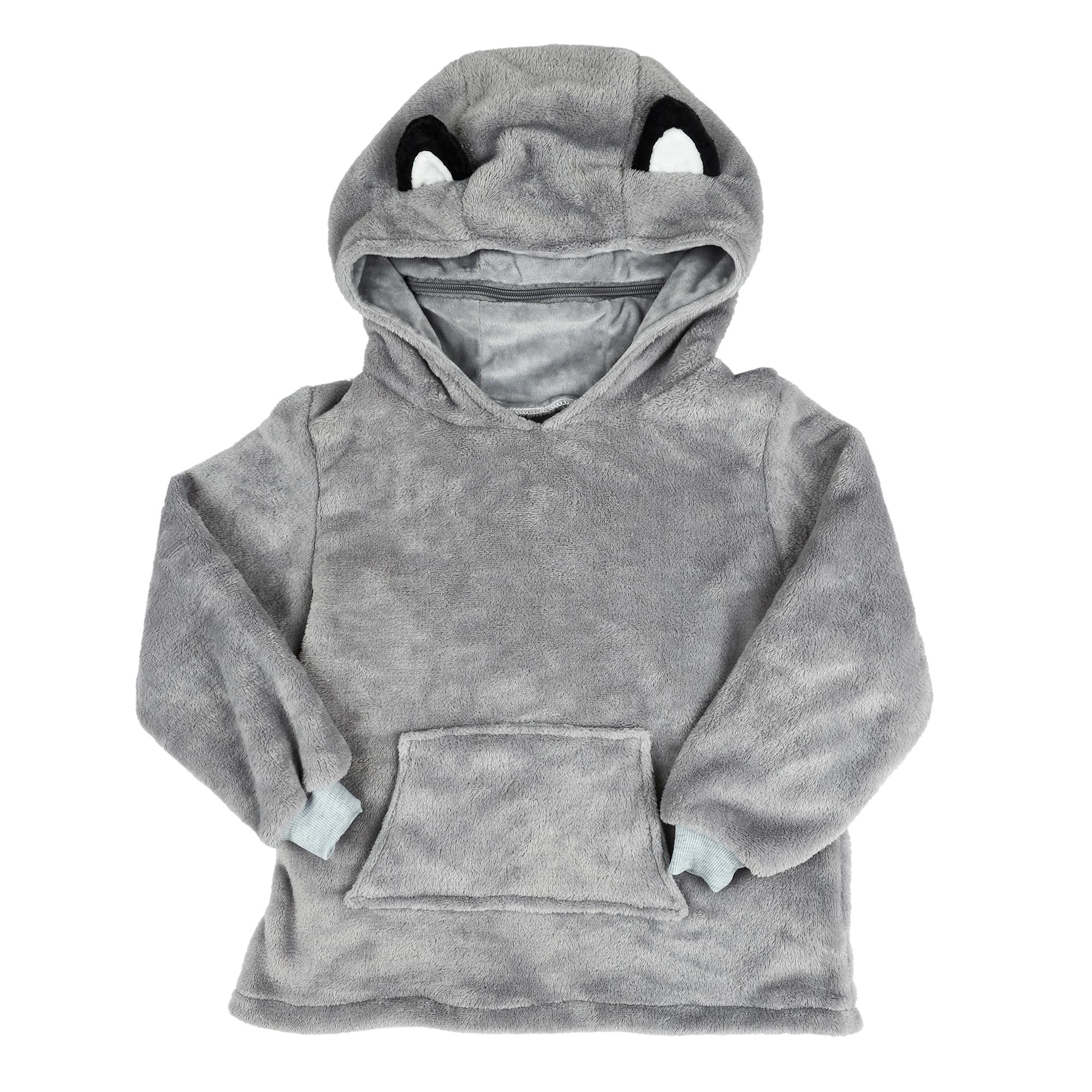 PELUCHE SWEAT A CAPUCHE ENFANT GRIS