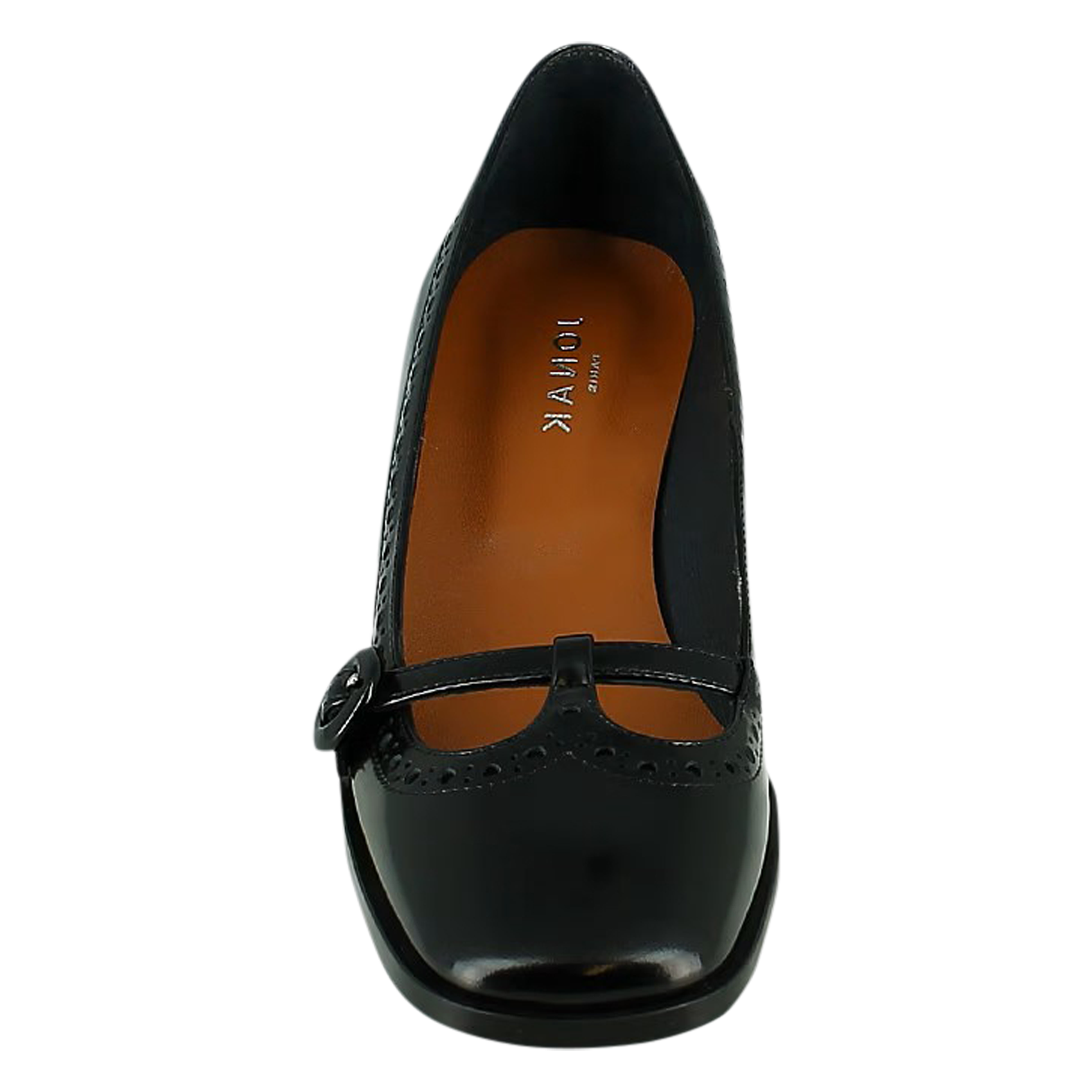 DEB - Babies vintage en cuir vernis | Noir