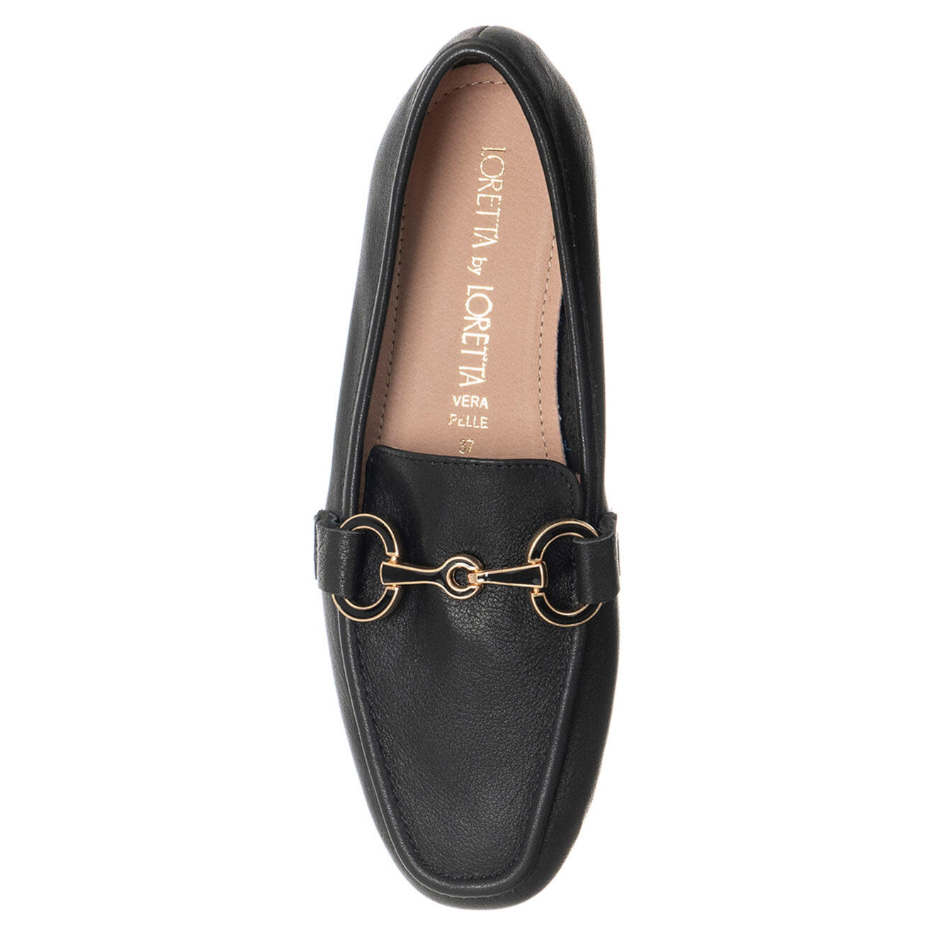 Loretta by Loretta Mocassins en Cuir Bérénice  noirs