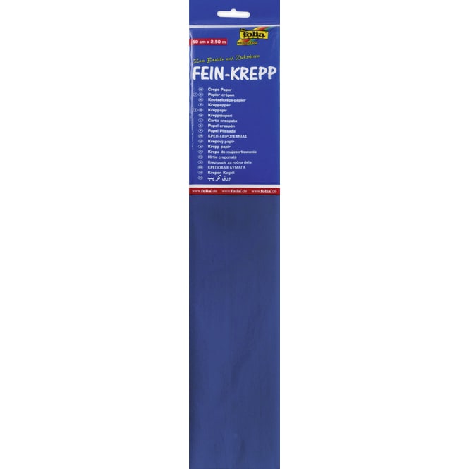 Fein-Krepp - brillantblau - 10 Papierlagen