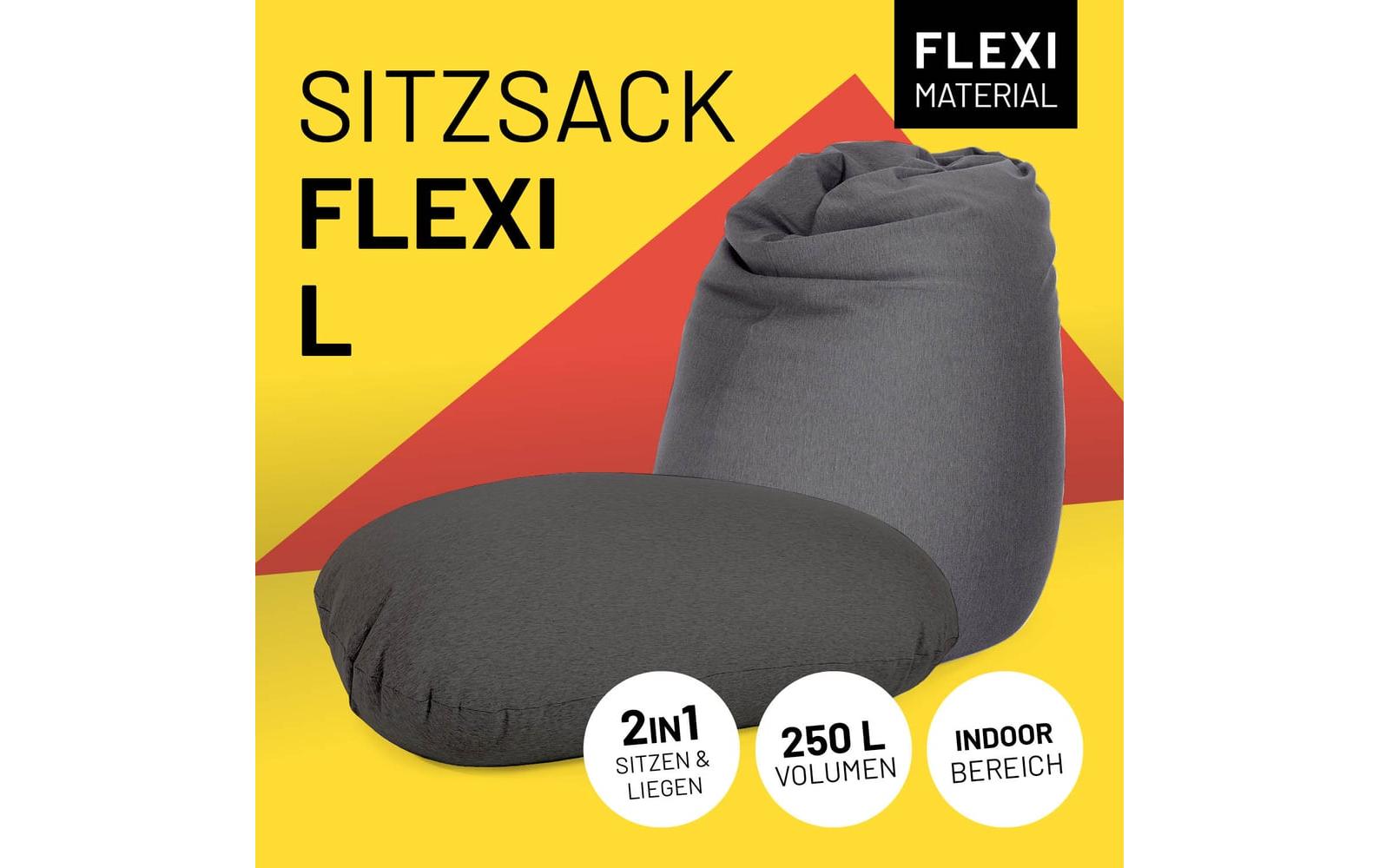 Sitzsack Flexi Comfort 320 L, Dunkelgrau<br>2-in-1 Sitzsack