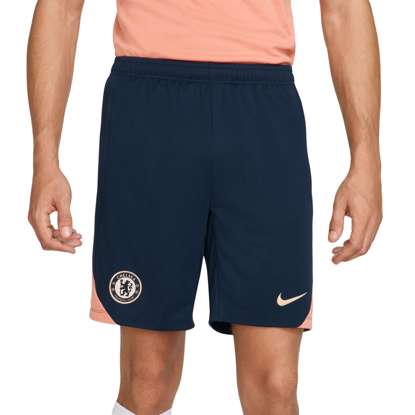 Nike Chelsea Strike Trainingsset 2024-2025 Lichtroze Donkerblauw Goud