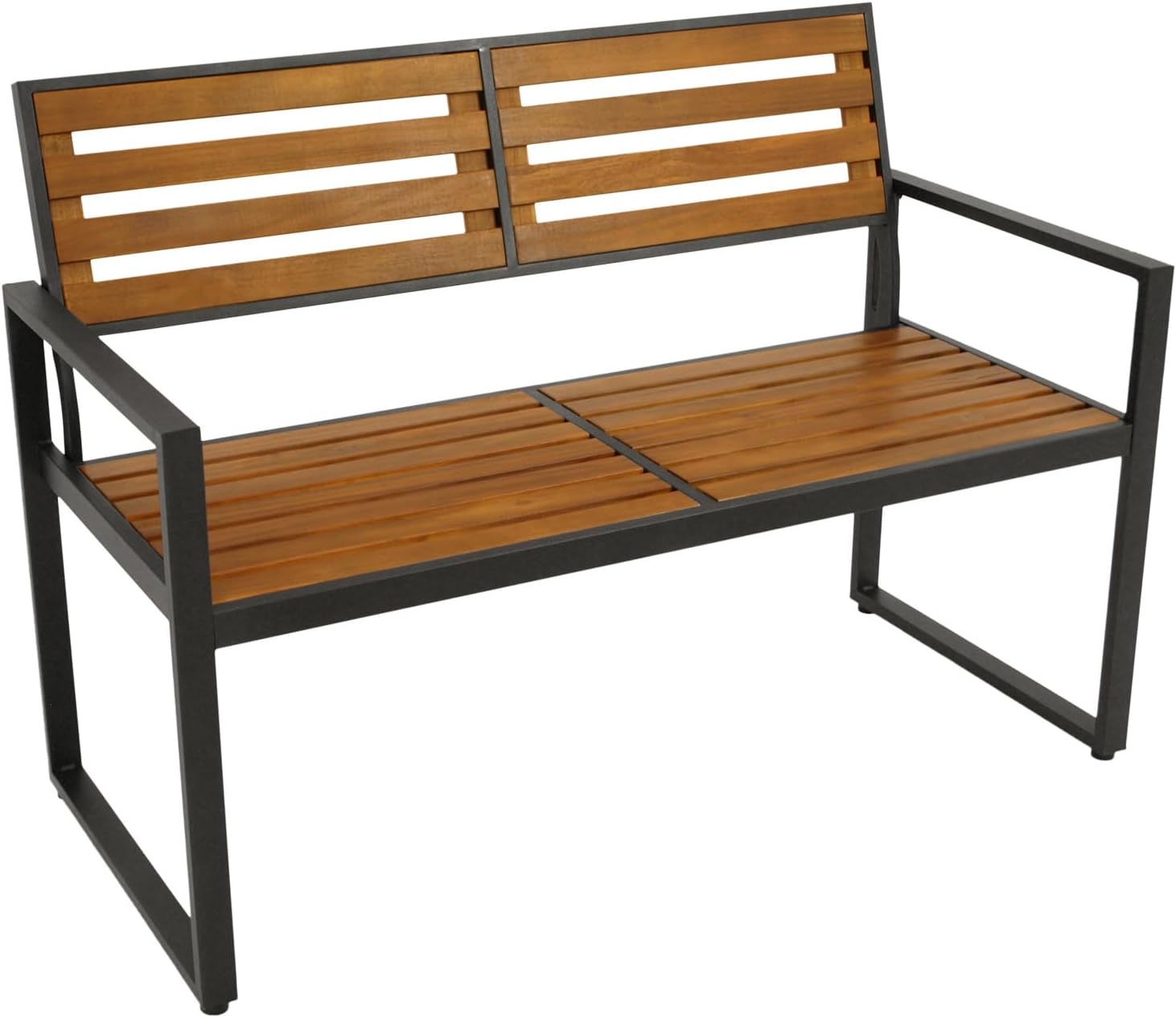 DEGAMO Gartenbank RAGUSA 2-sitzer, mit Rückenlehne, Gestell Metall anthrazit, Sitzfläche Akazie geölt, Outdoor