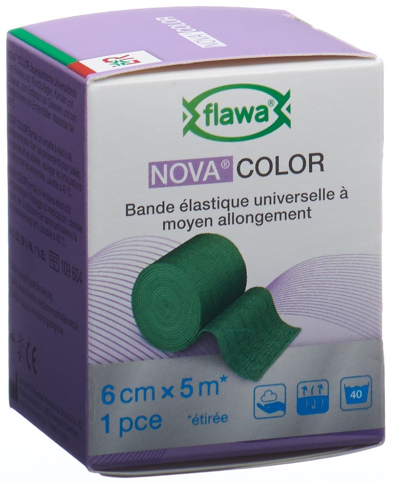 FLAWA Idealbinde 6cmx5m grün 1 Stk