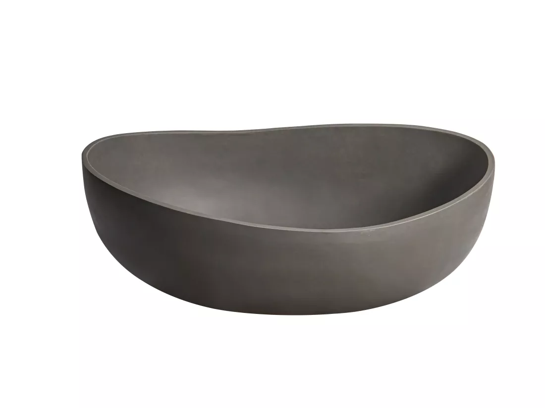Baignoire îlot en béton - 400L - 160 x 100 x 59,4 cm - IVANOVO