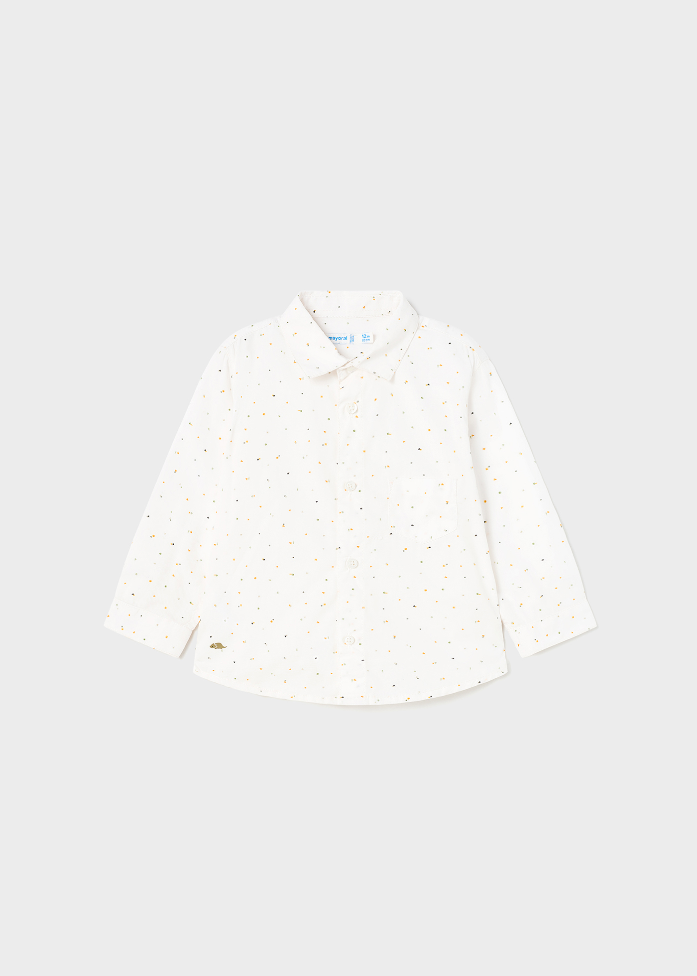 Camisa de manga comprida com estampa em algodão sustentável para bebê