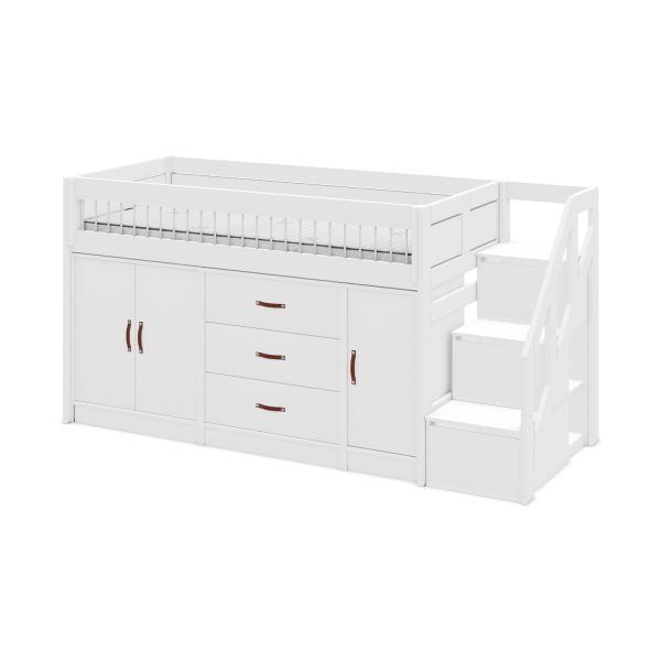LIFETIME Kidsrooms Halfhoogslaper All-In-One Luxe Whitewash