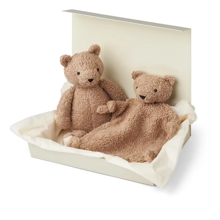 Liewood Doudous en coton bio Ted - Set de 2 | Beige