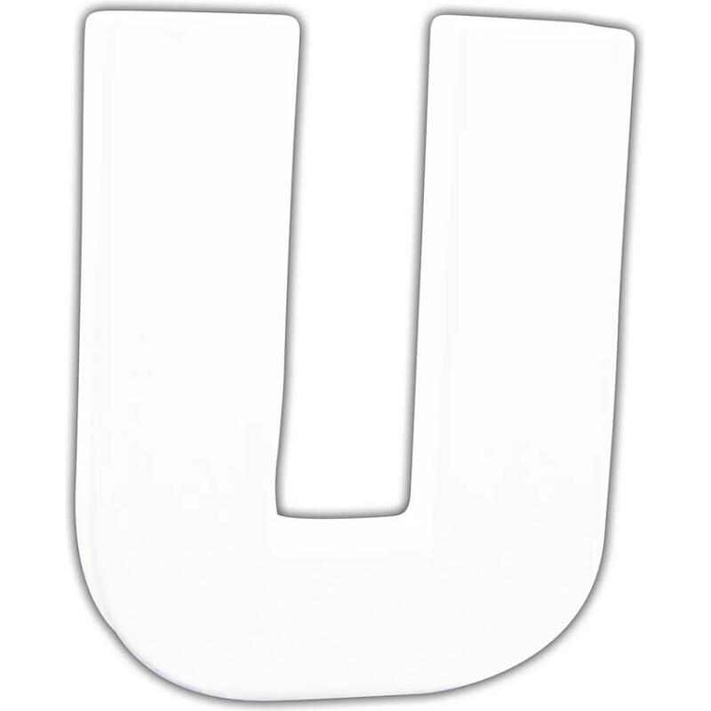 Petite lettre U 12cm - Blanc