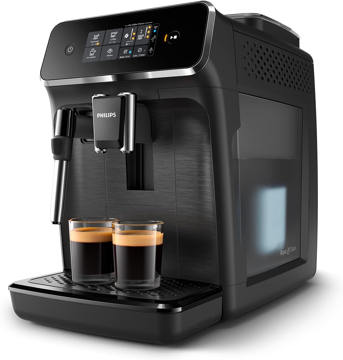 Philips Série 2200 Machine Expresso - Café à Grain - Mousseur à Lait Classique, cran Tactile Intuitif, Noir Mat (EP2220/10)
