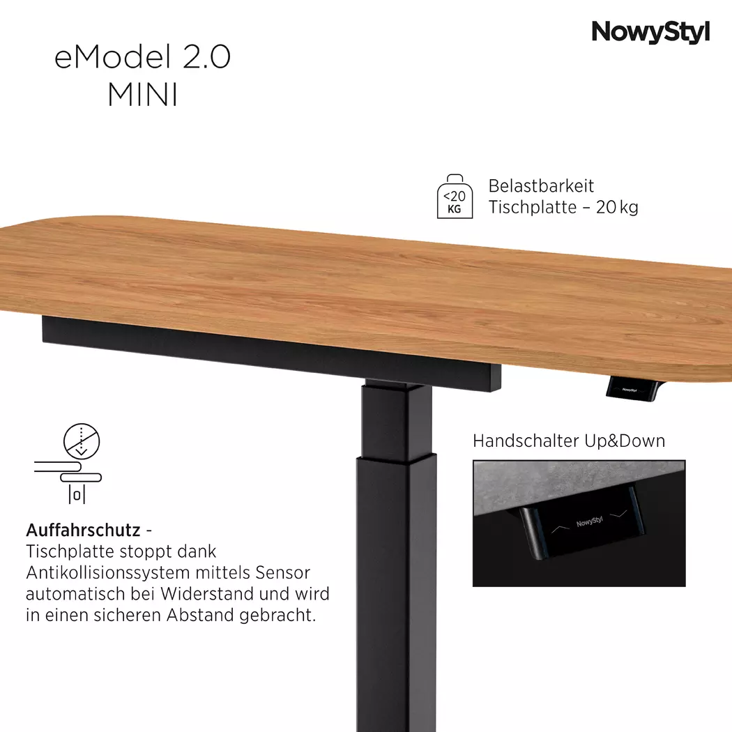 Schreibtisch elektrisch eModel2.0 Mini, 115 x 55 cm