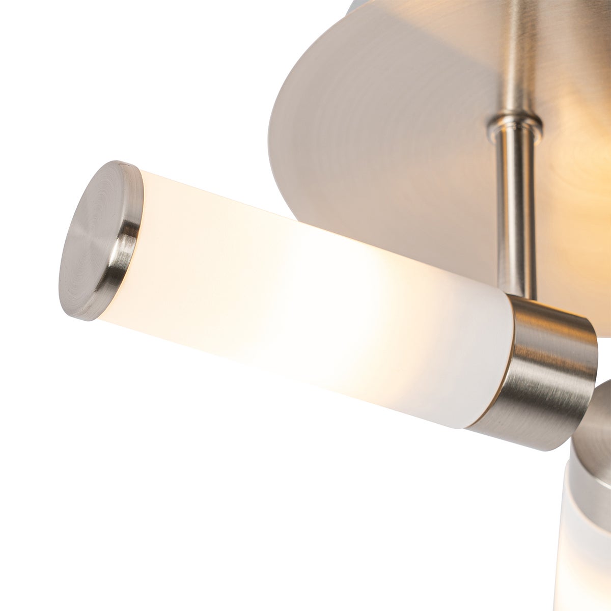 Moderne badkamerplafondlamp, staal, 3-lichts, IP44 - Bad