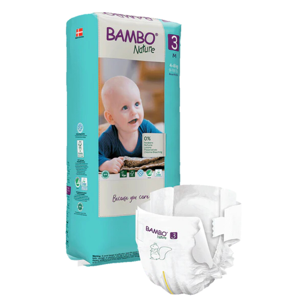 Bambo Nature Luiers Maat 3 (4-8 kg)52 stuks
