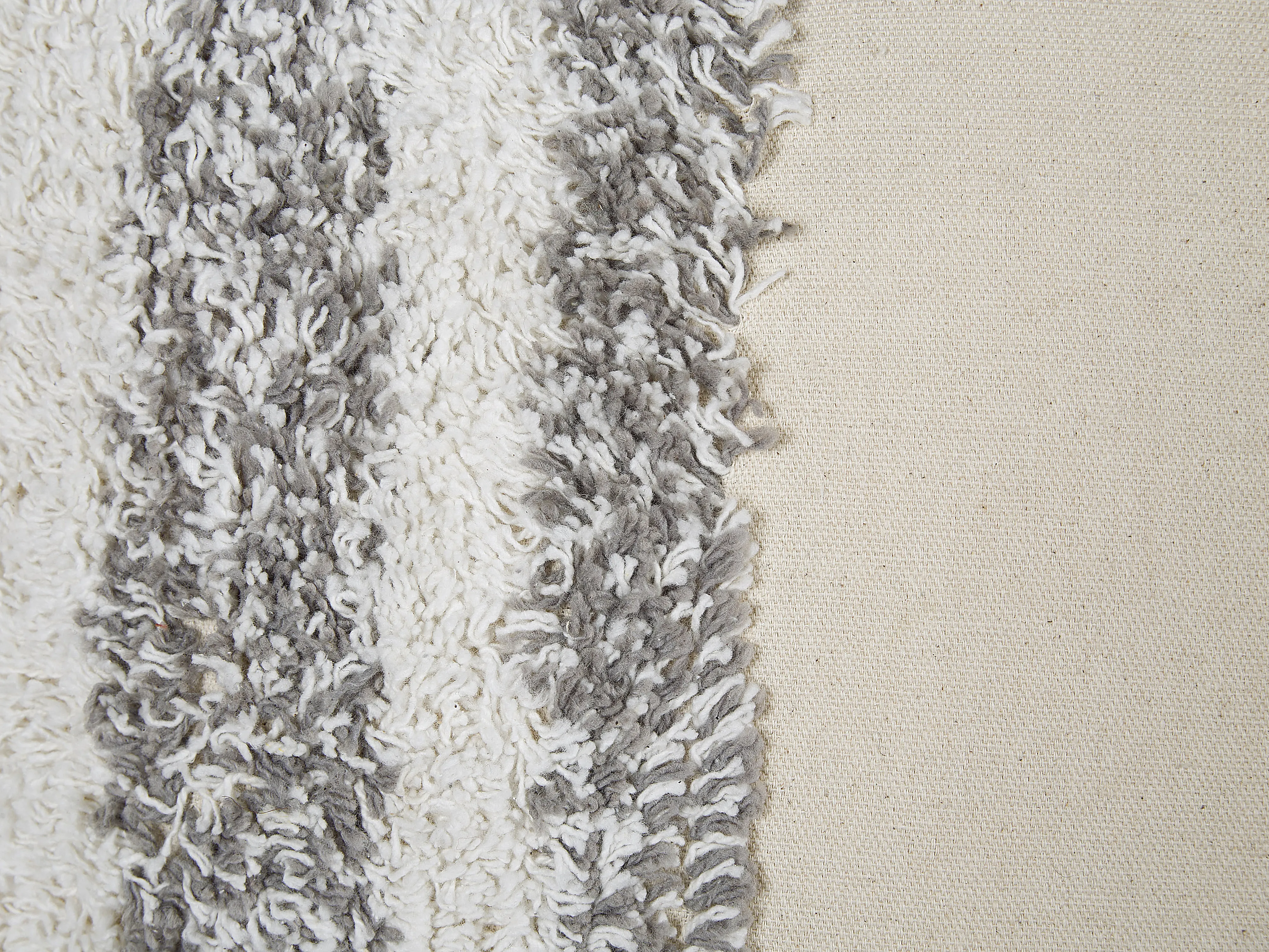 Set van 2 sierkussens HELICONIA Katoen 45 x 45 cm Beige gestreept