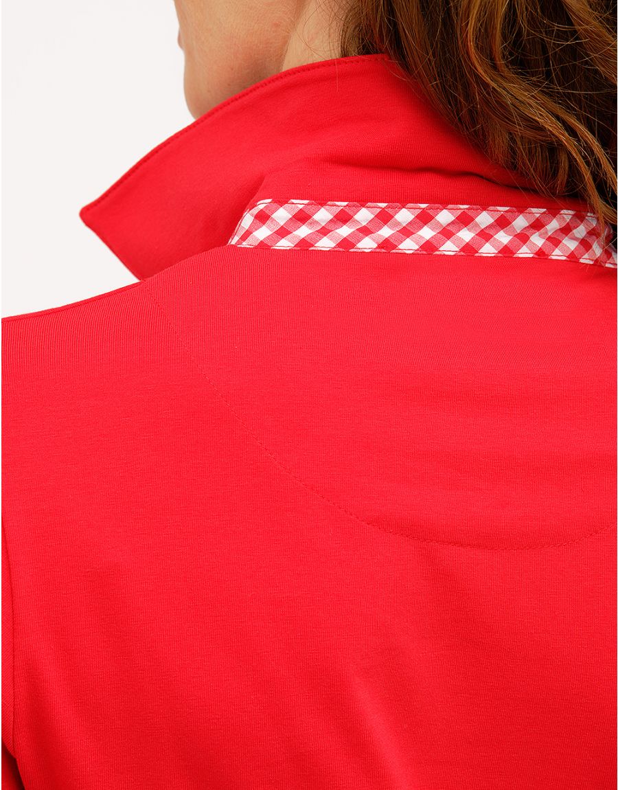 T-Shirt polo coton rouge
