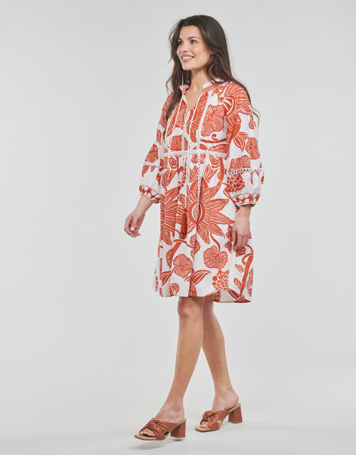 Derhy - COUCOU ROBE - Blanc / Cognac
