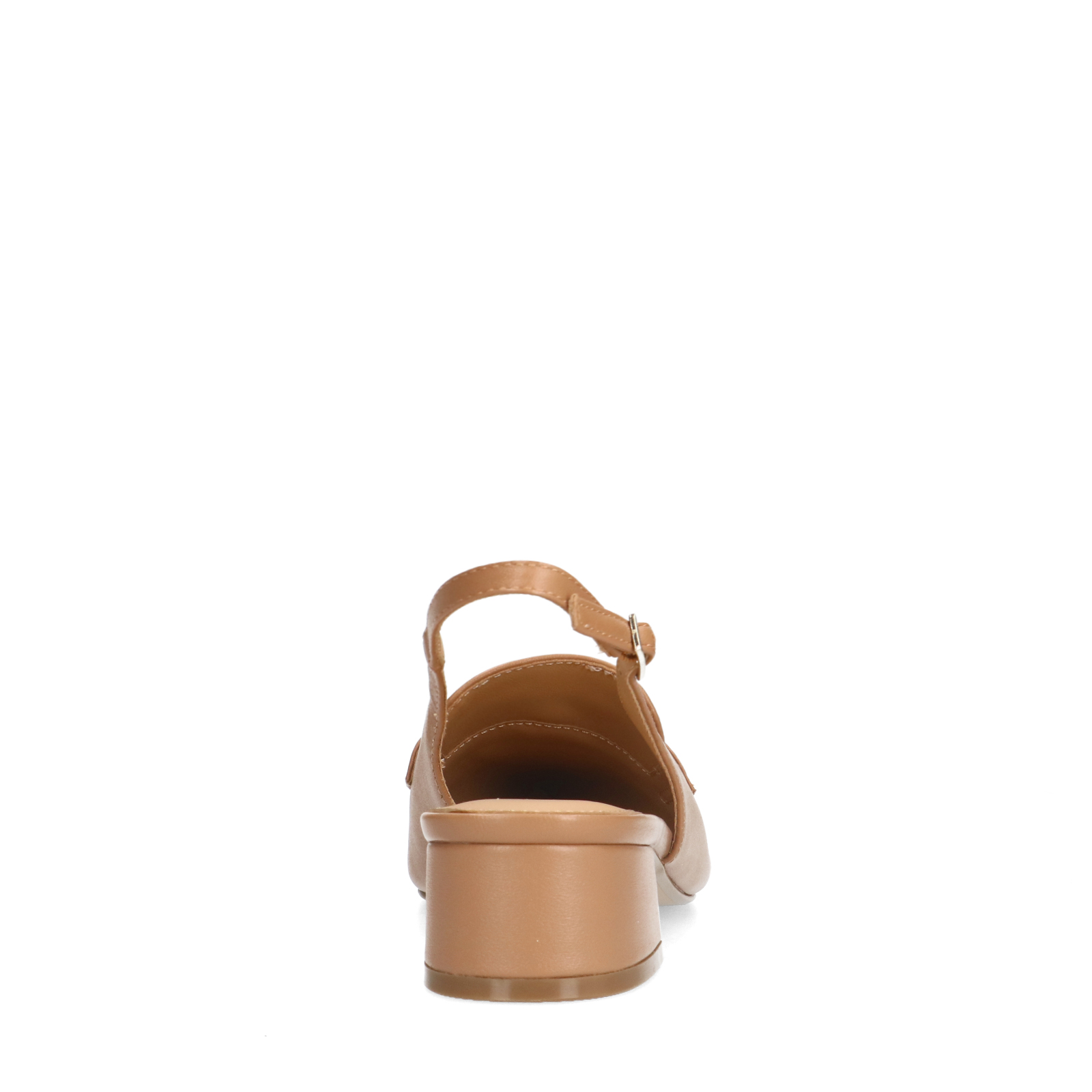 Taupe leren slingbacks