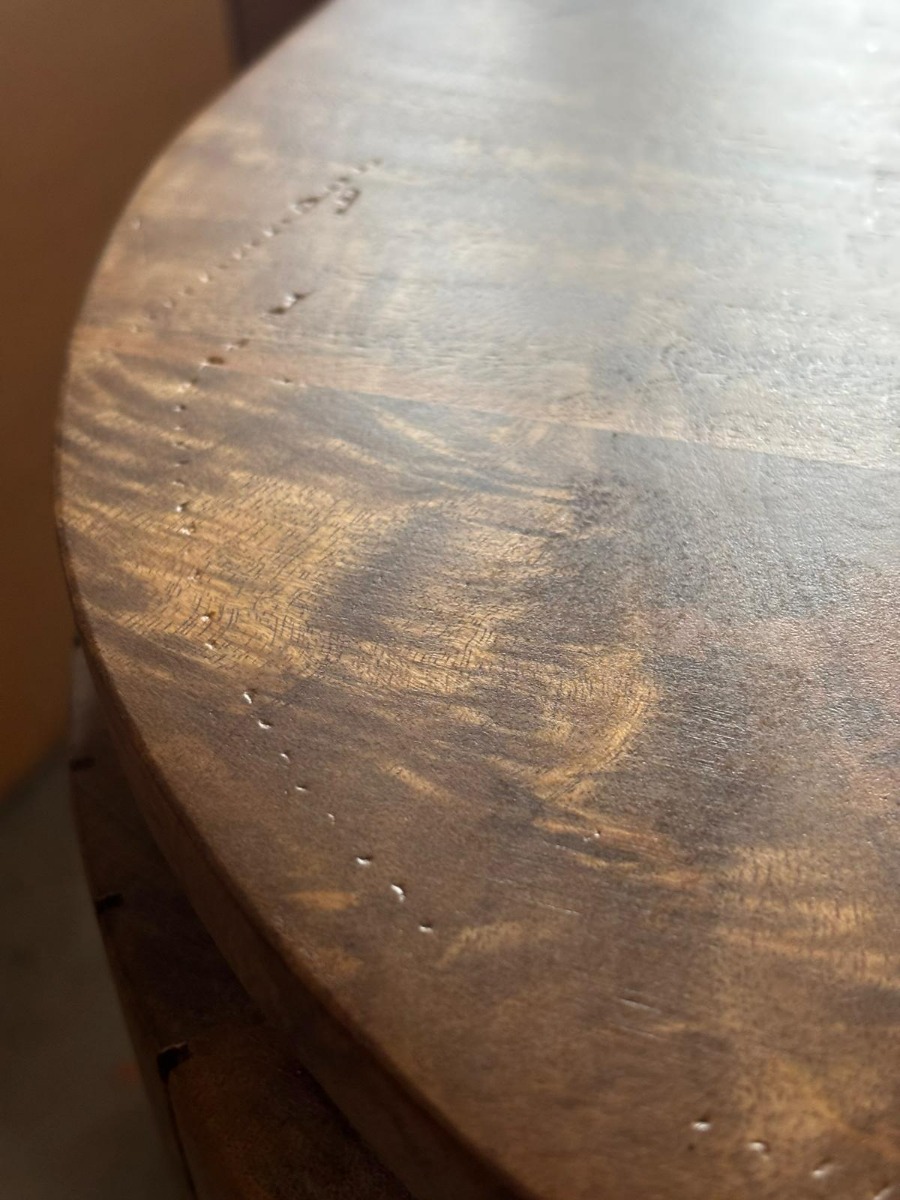 SCHADEMODEL: Livli Estrela badmeubel met ribbelfront 130cm mangohout zonder waskom