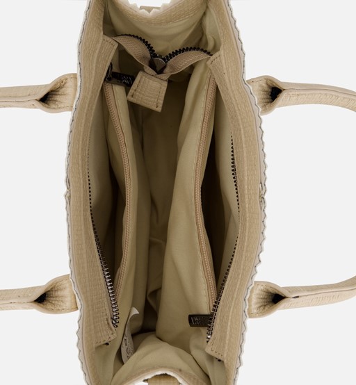 Zebra Sanne Shopper beige Imitatieleer