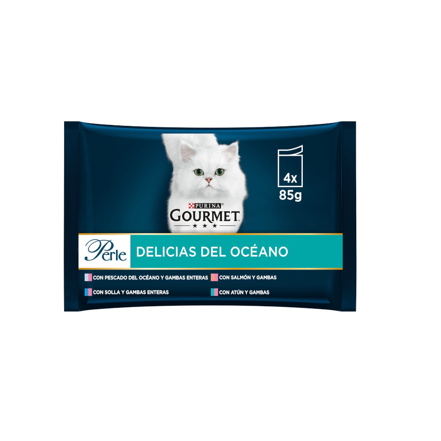 Sachê de molho Gourmet Perle Ocean Delights para gatos