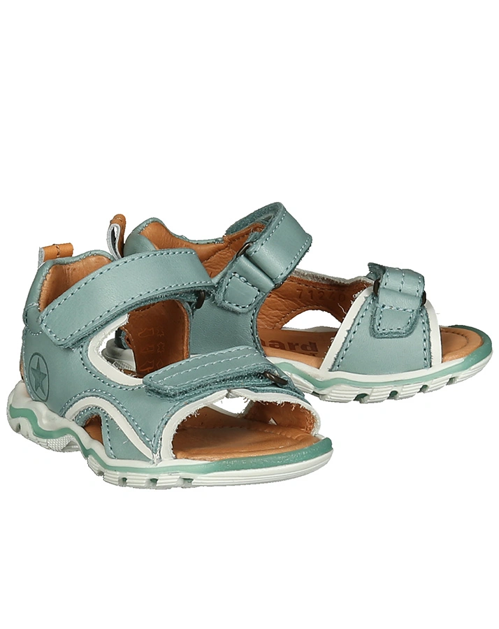 Leder-Sandalen ARTHUR mit Klett in mint