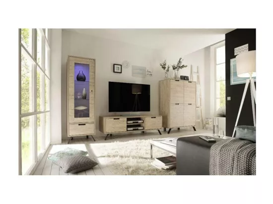 Vaisselier vitrine PALMA 56cm chêne