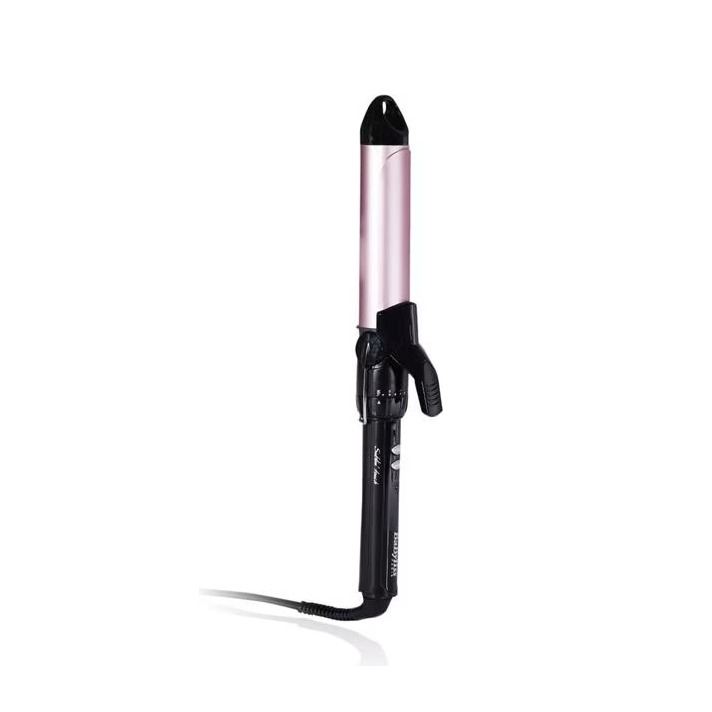 (32mm) Lockenstab Keramik Haar Lockenstyler (C332E) - Schwarz / Rosa
