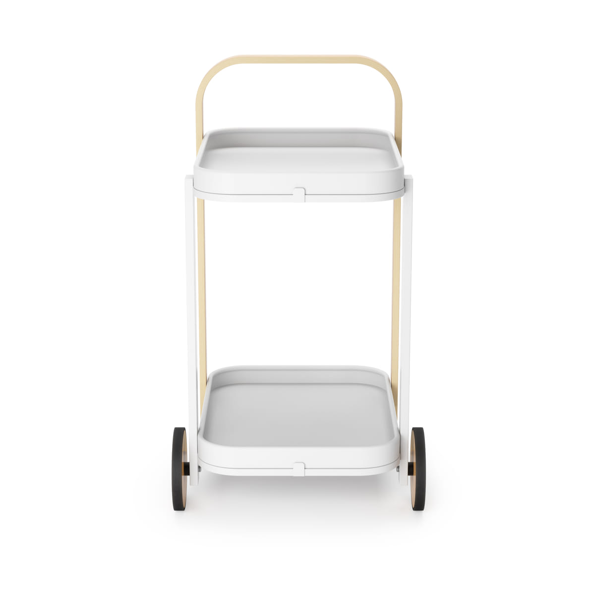 Trolley Bellwood bar en serveerwagen wit/naturel