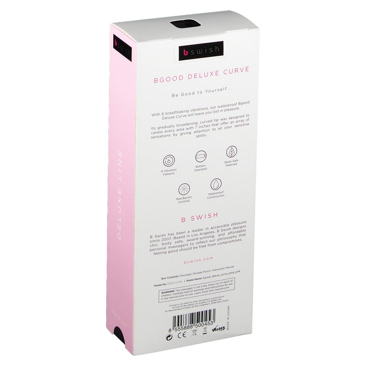 Vibrator bgood Deluxe Curve Petal pink