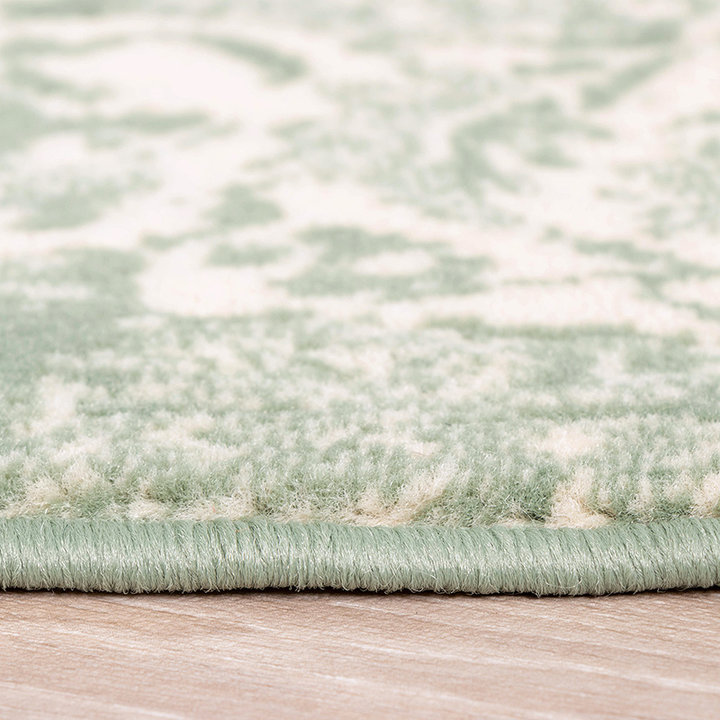 Rond vintage vloerkleed - Wonder Groen | Uniek dessin