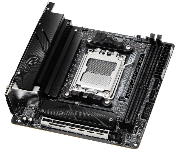 Asrock Phantom Gaming A620I Lightning WiFi AMD A620 Socket AM5 mini ITX