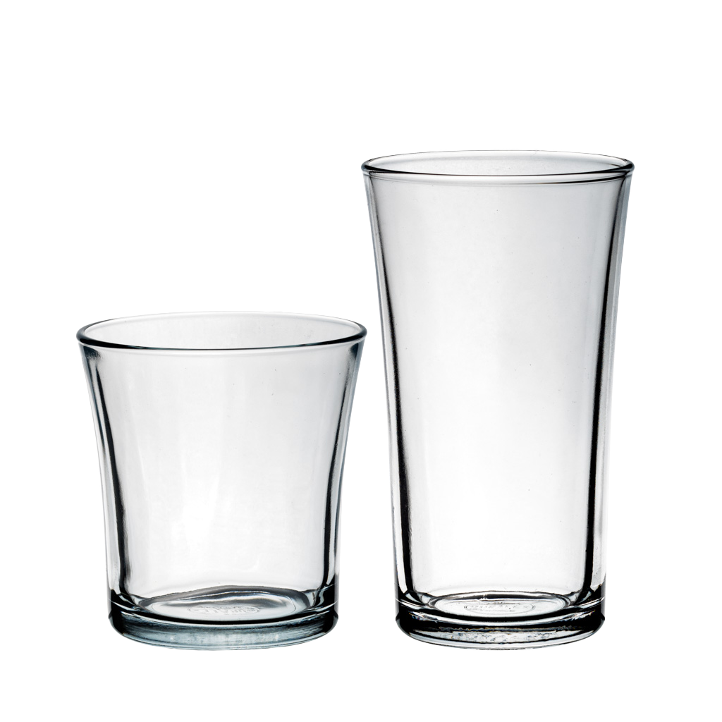 Lys - Set 12 verres - Verre bas 21 cl et verre haut 28 cl (Lot de 12)