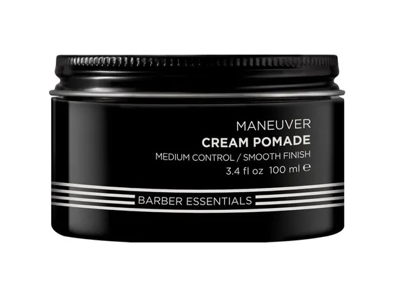 Redken Brews Mens Maneuver Cream Pomade 100ml, Mænd, Alt hår, 100 ml, Fiksering, Blødgørende, 1 stk, Pot