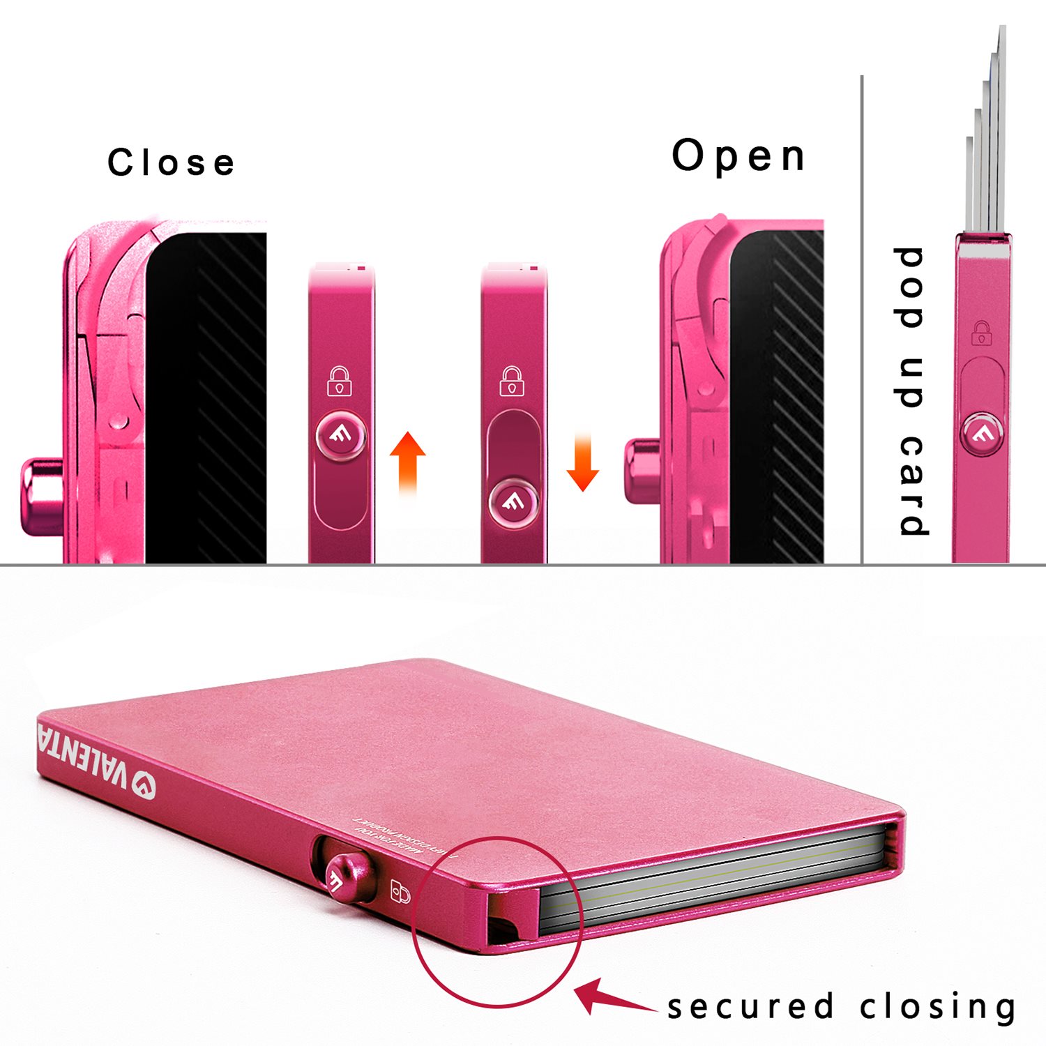Valenta Cardprotector Aluminium Magsafe pink