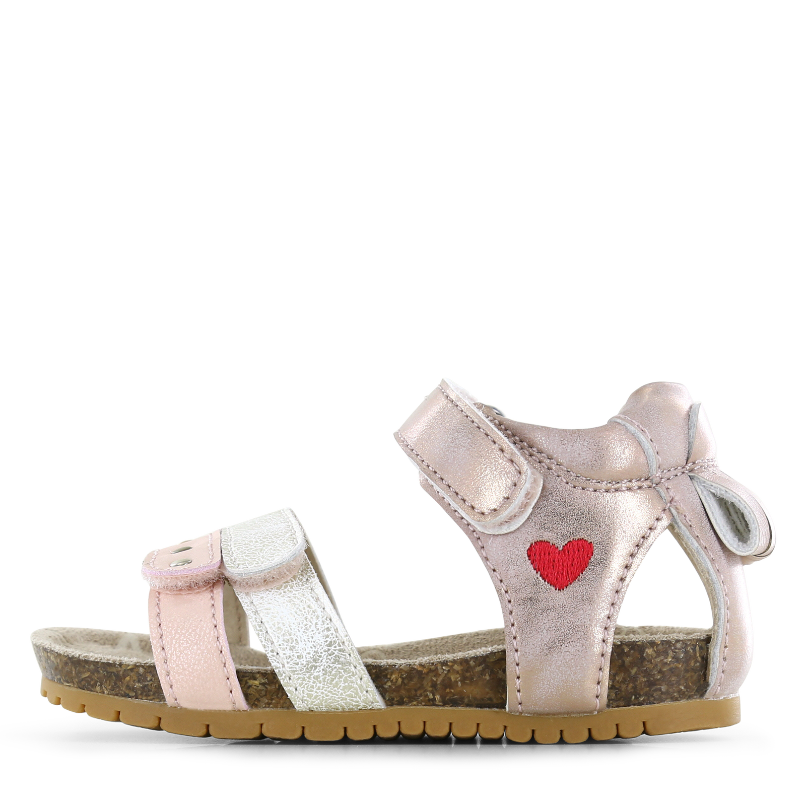 Shoesme metallic roze sandaal met hartje Metallic, Microfiber leer | Meisje