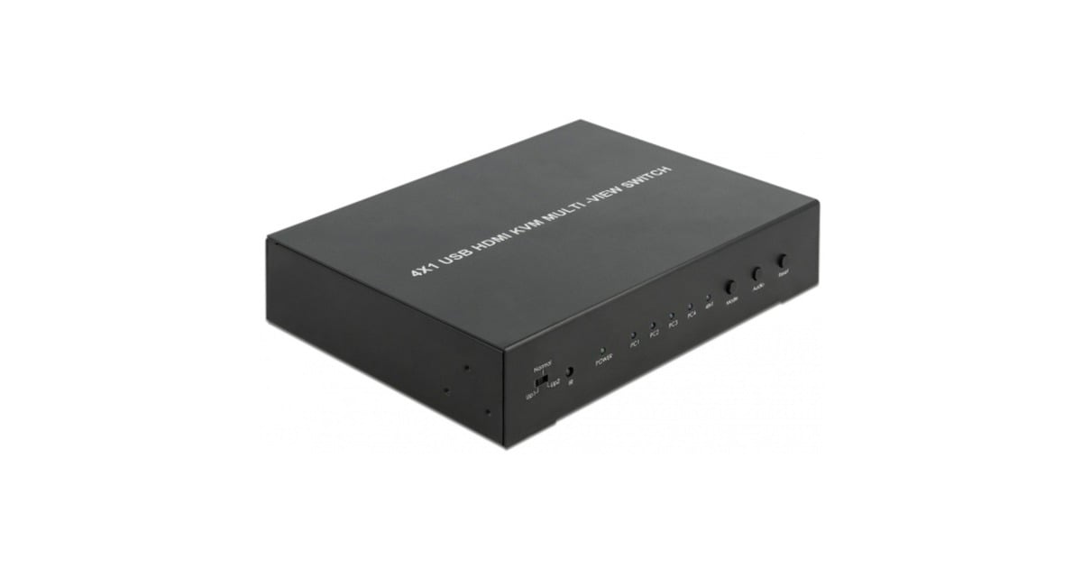 DeLOCKKVM 4-in-1 Multiview Switch 4x HDMI met USB kvm-switch